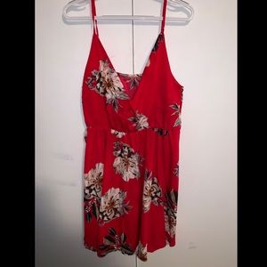 Red Floral Sun Dress